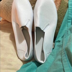 Women's White Slip-On Shoes​